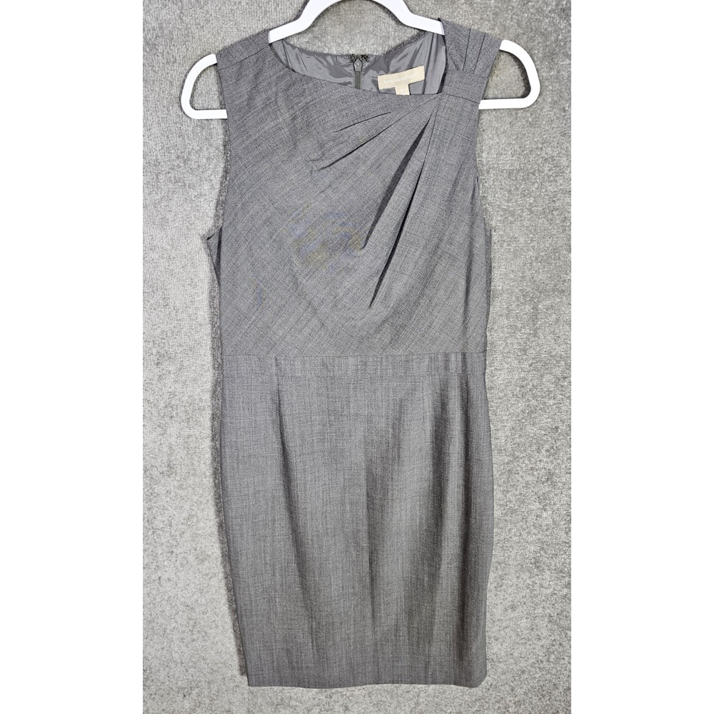 Banana Republic Evelyn Lightweight Wool Spandex Dress Womens Size 10 Gray Sheath